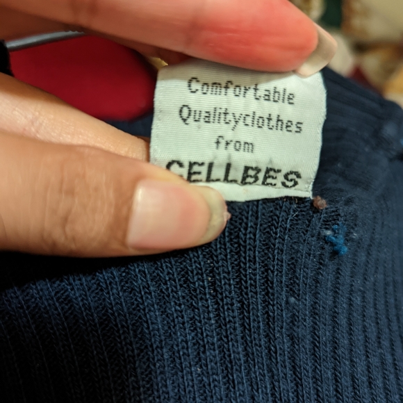 Truly Vintage CELLBES Ribbed Navy Vest Top - Picture 4 of 4